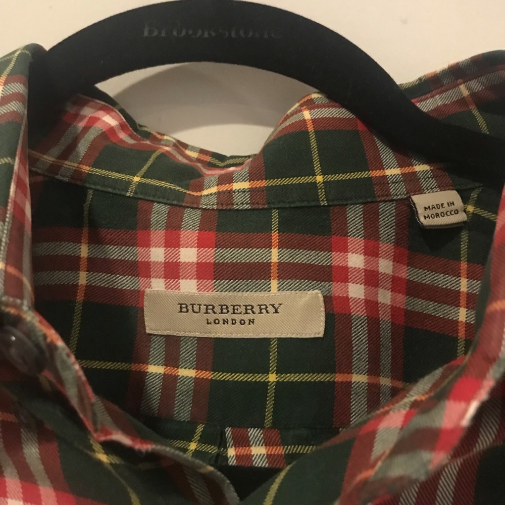Burberry Check Button Down Shirt